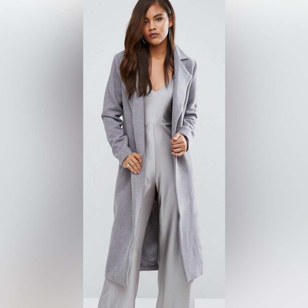 Longline Duster Coat, Tall, Grey